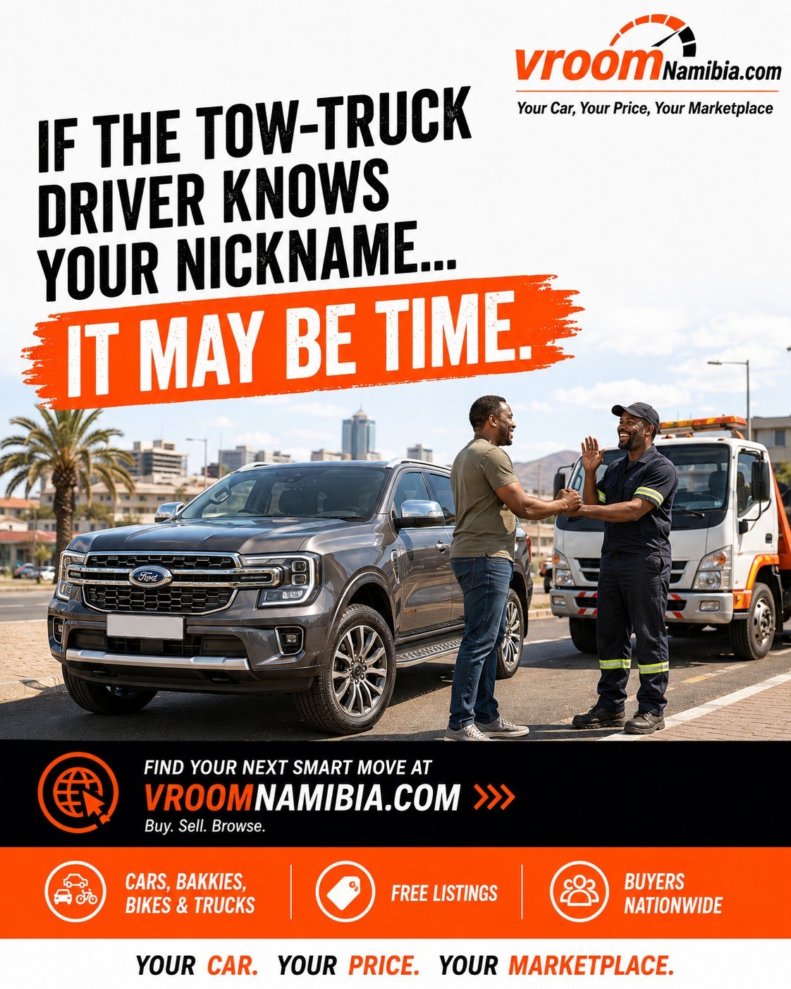 If the tow truck driver knows your name, It may be time.