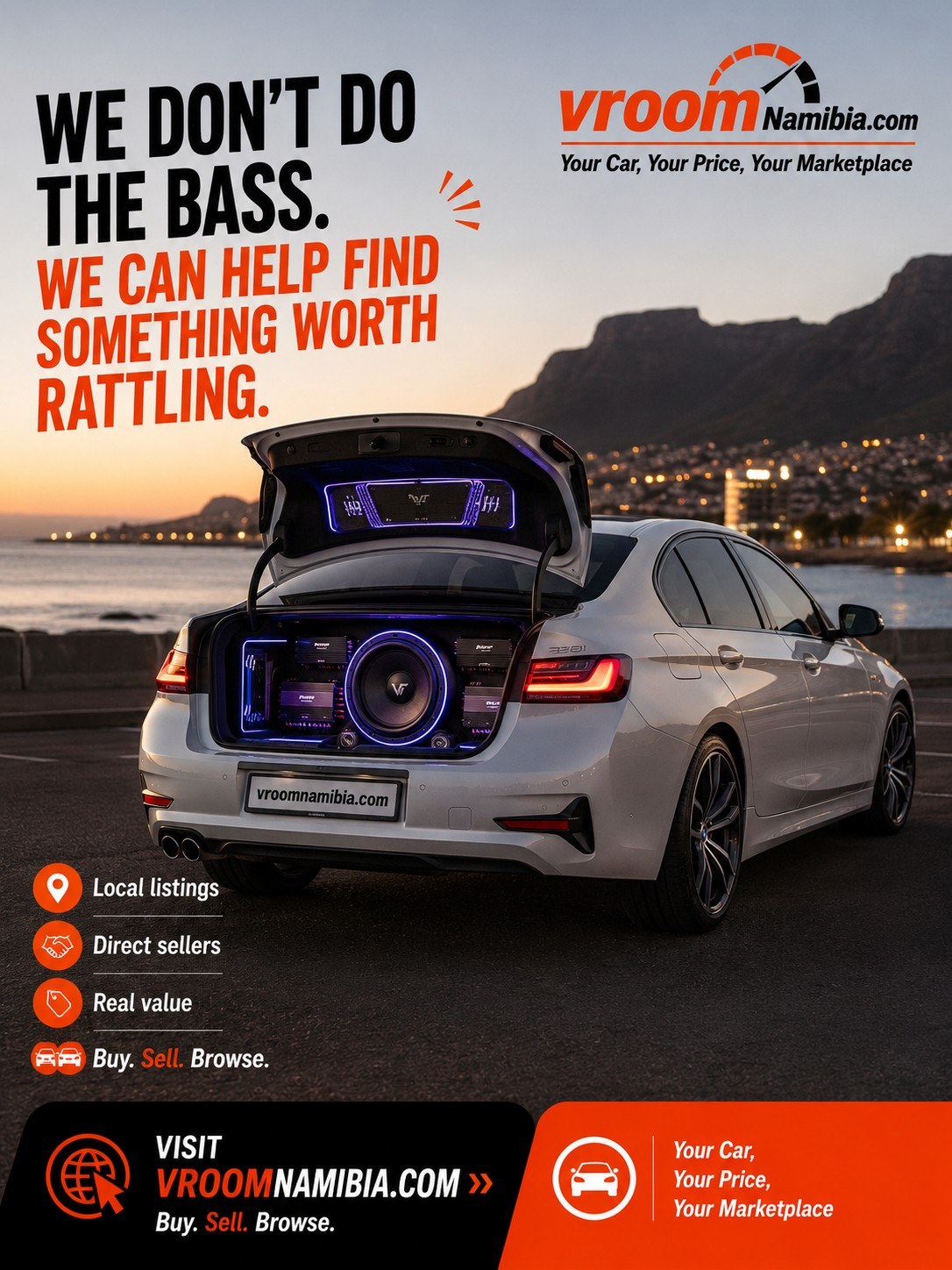 We help you buy and sell the car. Everything else is on you.