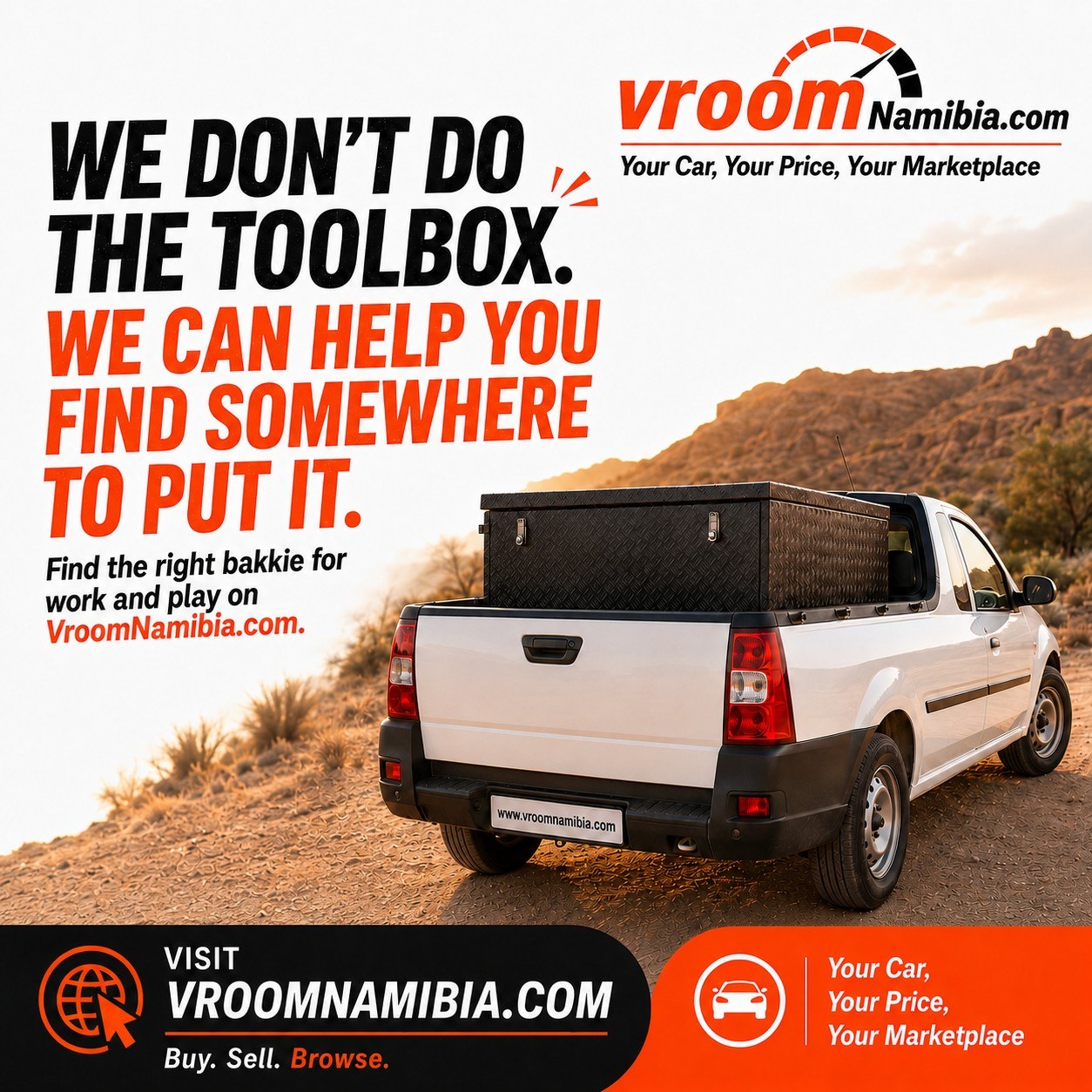 We don't do the toolbox, we can help you find somewhere to put it.